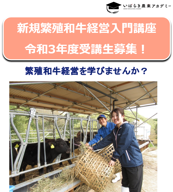 【新規繁殖和牛経営入門講座の受講生募集】
